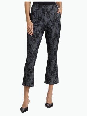 Cinq A Sept Evelyn lace cotton front/back seam pants/jeans Sz 2 pockets